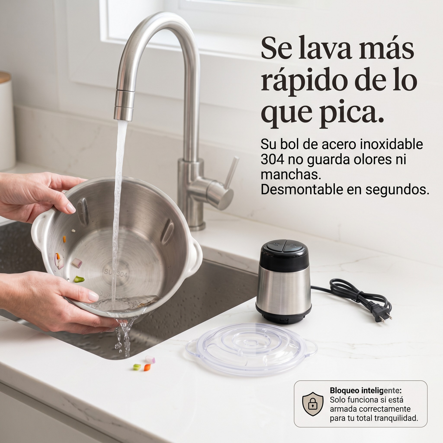 VELO CHEF PICADORA  ELECTRICA MULTIUSO - Procesa tus Ingredientes - Haz la Parte Pesada de Cocinar en Solo 10 Segundos