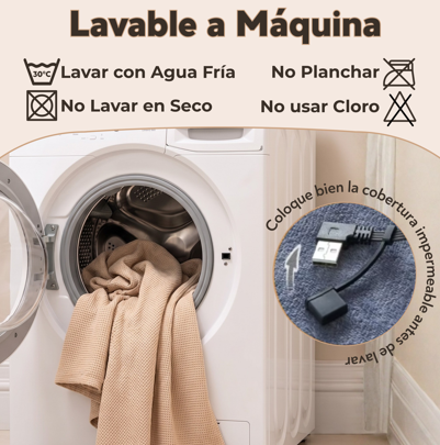 Manta Calefactora Eléctrica Carga USB