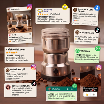 Moledor Eléctrico de Café - Para Iniciar tus Mañanas con el Aroma más Cálido en Segundos